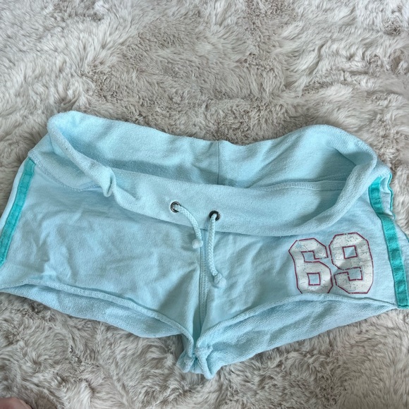 Vintage Y2k light blue California booty drawstring shorts - Picture 3 of 4